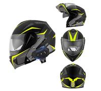 Frcychri Casco Modulare da Moto con Bluetooth, Casco da Moto con Apertura Frontale, Casco Integrale da Moto Conforme alle Norme ECE, Adatto per Uomini E Donne Adulti A,L (59-60CM)