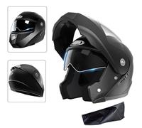 Frcychri Casco Modulare da Moto, Dotato di Visiera Parasole A Doppio Strato Resistente Ai Graffi, Conforme alla Certificazione ECE, Casco da Moto Leggero Unisex per Adulti K,Large (59-60)