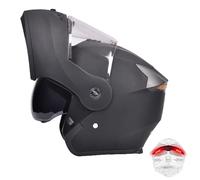 Frcychri Casco Modulare Integrale con Luce Posteriore LED - Omologato ECE, con Doppia Visiera Girevole Anti-Appannamento, Unisex Scooter MTB Moto Elettrica Bici Urbana F,2X-Large