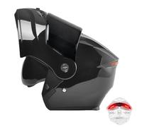 Frcychri Casco Modulare Integrale con Luce Posteriore LED - Omologato ECE, con Doppia Visiera Girevole Anti-Appannamento, Unisex Scooter MTB Moto Elettrica Bici Urbana B,Medium