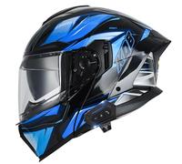 Frcychri Casco Modulare Moto con Bluetooth, Casco Integrale Moto Conforme alle Norme ECE, con Visiera Parasole, Casco da Moto con Apertura Frontale, Casco Moto Leggero Unisex Adulti H,X-Large