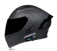 Frcychri Casco Moto Modulare Bluetooth, Casco Apribile da Moto A Doppia Visiera Integrale Omologato DOT/ECE Casco Protettivo, Adatto per Scooter, Cruiser E Guida su Strada B,Medium