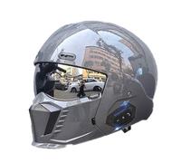 Frcychri Casco Moto Modulare Bluetooth, Casco Moto Modulare Bluetooth, Mento Rimovibile, Casco De Moto Integrato, per Uomo Donna Scooter Adulto ECE/DOT L,3X-Large