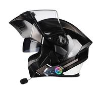 Frcychri Casco Moto Modulare Bluetooth, Omologato DOT ECE 22.06, Casco Anticollisione con Visiera Antiappannamento per Uomo Donna Scooter MTB Motocross J,Large