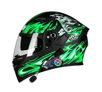 Frcychri Casco Moto Modulare Bluetooth, Omologato DOT ECE 22.06, Casco Anticollisione con Visiera Antiappannamento per Uomo Donna Scooter MTB Motocross B,X-Large