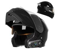 Frcychri Casco Moto Modulare Integrale Flip-Up Bluetooth - Omologato ECE, con Doppia Visiera Girevole Anti-Appannamento, Fodera Rimovibile, Unisex Scooter MTB Moto Elettrica Bici Urbana H,2X-Large