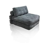 Frcychri Divano Compresso Trasformabile Modulo 2 Posti con Funzione Letto Istantaneo - Struttura Zero Legno Ultra Leggera, Cuscini Lombari Ergonomici per Soggiorno/Monolocali Blue