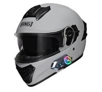 Frcychri Flip-Up Bluetooth Casco Moto Modulare Integrale - Doppia Visiera Anti-Nebbia Girevole E Ventilazione Efficace - Omologato ECE R22.06, Leggero per Uomo Donna Scooter Adulto I,Large