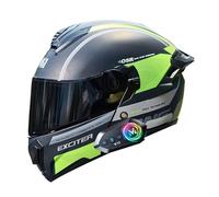 Frcychri Flip-Up Bluetooth Casco Moto Modulare Integrale - Doppia Visiera Anti-Nebbia Girevole E Ventilazione Efficace - Omologato ECE R22.06, Leggero per Uomo Donna Scooter Adulto M,Medium