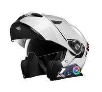 Frcychri Flip-Up Casco Modulare Integrale Moto con Bluetooth - Doppia Visiera Anti-Nebbia Ribaltabile Doublure Amovible - Omologato ECE R22.06, Leggero per Uomo Donna Scooter Adulto L,Medium
