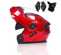 Frcychri Flip-Up Casco Modulare Integrale Moto - con Flip-Up Doppia Visiera Anti Nebbia E Ventilazione Efficiente, Omologato DOT ECE R22-06, Leggero, per Adulti Uomini E Donne, Scooter M,2X-Large