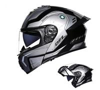 Frcychri Flip-Up Integrale Casco Modulare Moto - Omologato DOT ECE R22-06, con Doppia Visiera Anti Nebbia E Ventilazione Efficiente, Leggero, per Adulti, Uomini Donne, Scooter L,Medium