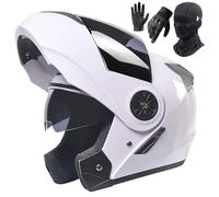 Frcychri Integrato Apribile Parasole Caschi Doppia Visiera, Omologato ECE Casco Moto Modulare, per Uomo Donna Scooter Adulto Corse su Strada; Spostamenti in Città L,X-Large