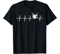 FRDE265wdx Ivor Cotton Shirts Fun Trendy T-Shirts, Drummer And Percussion Tambourine Black 3XL