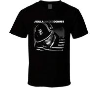 FRDE265wdx J Dilla Jay Dee Donuts T Shirt Black M