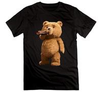 FRDE265wdx Nr Men's Lovely Ted Bear Drink Beer T-Shirt Black S