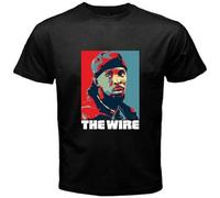 FRDE265wdx Omar Little The Wire Tshirt Graphic Tee Printed Top Black M