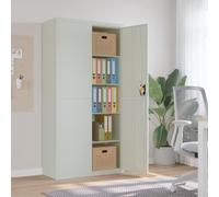 Frdhee Archivio per Studio, Cassettiera Da Ufficio, Armadio Classificatore Grigio Chiaro 90x40x180 cm in Acciaio Adatto a Coworking Spazio Di Creazione Camera Da Letto Garage