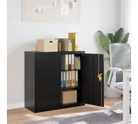 Frdhee Archivio per Studio, Mobiletto Ufficio, Armadio Classificatore Nero 90x40x90 cm in Acciaio Adatto a Coworking Spazio Di Creazione Camera Da Letto Garage