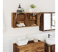 Frdhee Armadietto da bagno, armadietto da bagno, mobile da bagno, 80 x 25 x 40 cm, in legno per ospiti, facile da montare