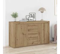 Frdhee Armadietto da caffè, in legno di quercia, 120 x 36 x 69 cm, per cucina e sala da pranzo, può essere assemblato rapidamente