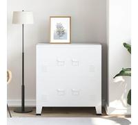 Frdhee Armadio Contenitore, Bauli, Armadio Classificatore Industriale Bianco 75x40x80 cm Acciaio Per Soggiorno Camera Da Letto Angolo Relax Corridoio Condizioni Di Protezione Degli Articoli