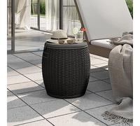 Frdhee Cassapanca Contenitore, Scatola Di Stoccaggio Contenitore da Giardino 4 in 1 Polipropilene Nero Per Balcone Giardino Cortile Anteriore Portico Patio