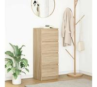 Frdhee Cassettiera laterale, in legno di quercia, 37,5 x 35 x 99 cm, in legno anticato massiccio, per camera da letto e soggiorno