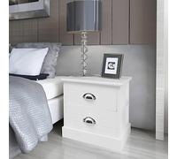 Frdhee Comodino da comodino,Comodini 2 pz Stile Francese Bianco,Per camera da letto,Soggiorno E Piccoli Stanze