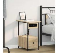 Frdhee Comodino sottile, notturno, comodino in rovere 60 x 30 x 61 cm, materiale in legno per camera da letto, corridoio, soggiorno accanto al divano