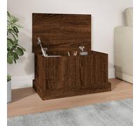 Frdhee Contenitori Contenitore, Scatola Dei Ricordi, Contenitore Rovere Marrone 50x30x28 cm Legno Multistrato Per Soggiorno Angolo Relax Area Hobby Corridoio Ottimizzazione Dello Spazio