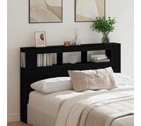 Frdhee Copri Testata Letto Headboard Cover per Camera, Testiera LED con lo scaffale Rovere nero 160 x 18.5 x 103.5 cm