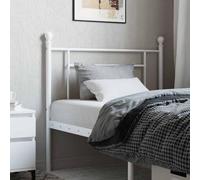 Frdhee Copri testiera per letto e testiera per camera da letto, testata in metallo bianco, 100 cm, per camera da letto moderna, può essere assemblato rapidamente