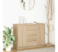 Frdhee Credenza stretta con cassetti, rovere 100,5 x 35 x 76 cm, mobili da cucina per sala da pranzo, soggiorno e cucina