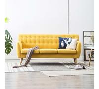 Frdhee Divano ad angolo per soggiorno, divano a 3 posti, in tessuto, 172 x 70 x 82 cm, giallo, divano ad angolo per soggiorno, camera da letto, home cinema, camera degli ospiti