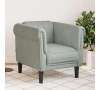 Frdhee Divano letto piccolo, poltrona grigio chiaro velluto per soggiorno, ufficio, camera, salotto, camera da letto