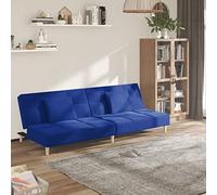 Frdhee Divano Pavimento Soggiorno, Divano Loveseat, Divano Pavimento, Divano Letto 2 Posti con 2 Cuscini Blu Tessuto Per Camera Da Letto Balcone, Piccola Spazia, Facile Da Montare