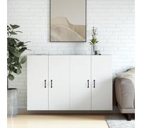Frdhee Highboard, Cucine a buffet, Cucine, Mobili Soggiorno, Pensili 2 PZ. Materiale di legno bianco Per le sale di presentazione camera degli ospiti Casa ufficio