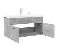 Frdhee Mobile sottolavabo, mobiletto da bagno, con lavabo da incasso, grigio cemento, per bagno, doccia, lavanderia