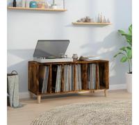 Frdhee Mobiletto Ingresso, Mobile Porta Dischi Rovere Fumo 100x38x48 cm Legno Multistrato Mobiletti Moderno per Salotto Studio Ufficio Sala Da Pranzo