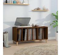 Frdhee Mobiletto Salvaspazio, Mobile Porta Dischi Rovere Marrone 100x38x48 Legno Multistrato Mobiletti Moderno per Salotto Studio Ufficio Sala Da Pranzo