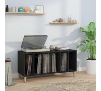 Frdhee Mobili Salvaspazio, Mobile Porta Dischi Nero 100x38x48 cm in Legno Multistrato Mobiletti Moderno per Salotto Studio Ufficio Sala Da Pranzo