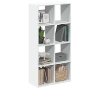 Frdhee Piccolo armadietto, divisorio, libreria, bianco, 69,5 x 29 x 137,5 cm, materiale in legno, scaffale angolare per camera da letto, soggiorno, studio, ufficio