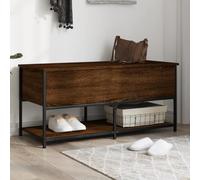 Frdhee Pouf Contenitori, Panca Contenitore Da Interno, Panca Portaoggetti Rovere Marrone 100x42,5x47 Legno Multistrato Adatto a Corridoio Soggiorno Reception Area ricreativa