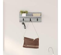 Frdhee Scaffale sospeso per piante, libreria, appendiabiti, grigio, 40 x 10,5 x 18 cm