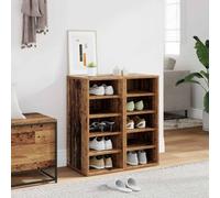Frdhee Scarpiera per scarpiere, 2 pezzi, effetto legno vecchio, 32 x 35 x 70 cm, materiale in legno, per corridoio, ingresso, design spazioso e tuttavia salvaspazio