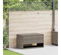 Frdhee Scatola portaoggetti da giardino, per esterni, grigio, 100 x 55 x 55,5 cm, in rattan sintetico, molto spazio, mantiene il contenuto asciutto