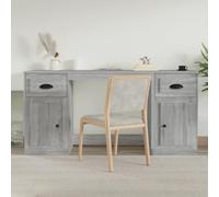 Frdhee Scrivania angolare da ufficio, scrivania con spazio di archiviazione, in legno grigio, per computer portatile, per piccolo ufficio, camera da letto e ufficio