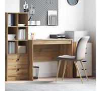 Frdhee Scrivania per bambini, in legno di quercia, 90 x 50 x 76 cm, per studio, camera da letto, soggiorno