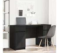 Frdhee Scrivania per bambini, piccola scrivania con scaffale, colore nero, effetto rovere, 140 x 49 x 76 cm, per studio, camera da letto, soggiorno